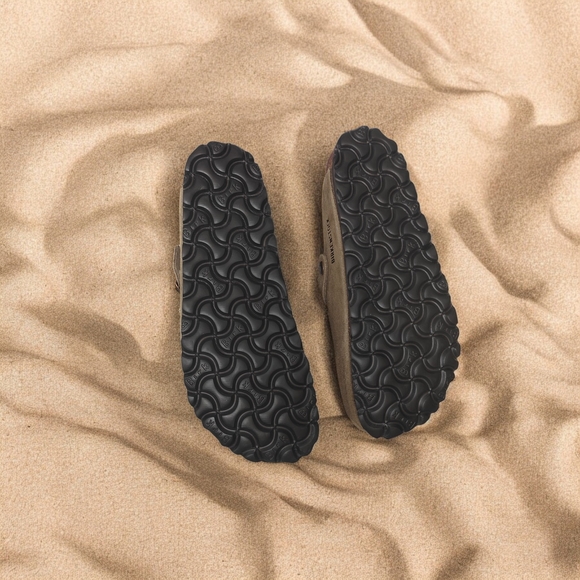 Birkenstock Boston Taupe Suede Clogs - Narrow Fit - Picture 2 of 6